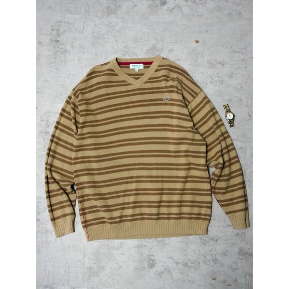 Ecko Unltd Other - Y2k Ecko Unltd Brown Stripes V Neck Sweater